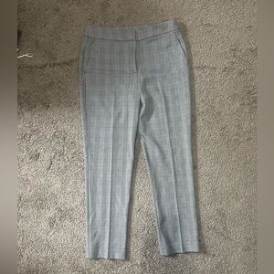 Joie Gray Checkered Ankle Pants